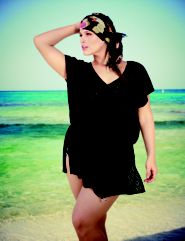 Lace swim cover up by Lane Bryant