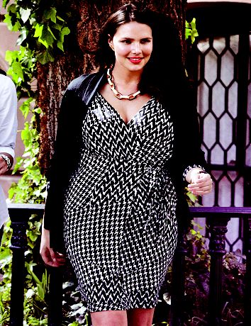 Plus Size Houndstooth Wrap Dress by Lane Bryant