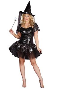 Starry Night Witch Adult Plus Costume by Dreamgirl