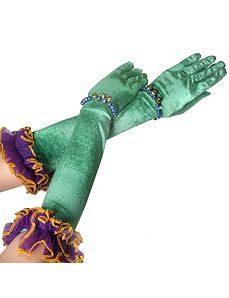 Velvet Mardi Gras Gloves by Forum Novelties Inc