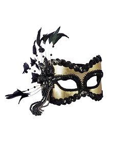 Black and Gold Carnival Mask by Forum Novelties Inc