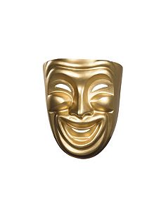 Gold Comedy Mask by Disguise
