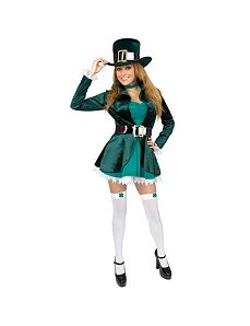 Sexy Leprechaun with Hat Plus Adult Costume by Charades Costumes