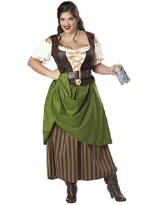 Tavern Maiden Adult Plus Costume by California Costumes