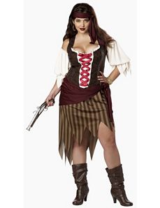 Buccaneer Beauty Adult Plus Costume by California Costumes