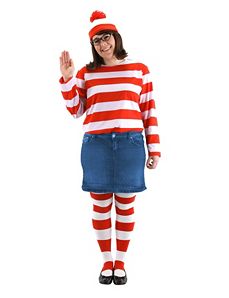 Where's Waldo -  Wenda Plus Adult Costume by Elope