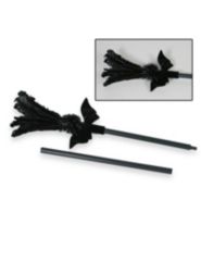 Black Feather Sparkle Broom by Forum Novelties Inc