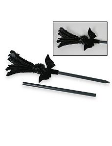 Black Feather Sparkle Broom by Forum Novelties Inc