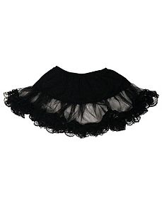 Lace Petticoat (Black) Plus Adult by Charades Costumes