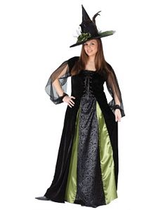 Goth Maiden Witch Plus Adult Costume by Fun World
