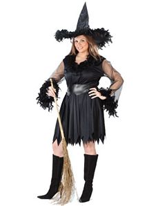Sexy Feather Witch Plus Adult Costume by Fun World
