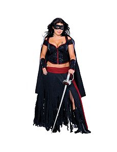 Lady Zorro Adult Plus Costume by Rubie's Costume Co