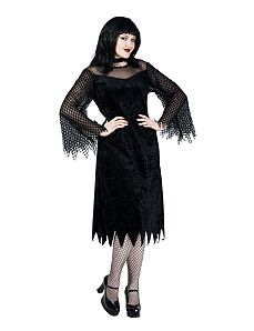 Vamp Robe with Mesh Sleeves Plus Adult Costume by Paper Magic Group