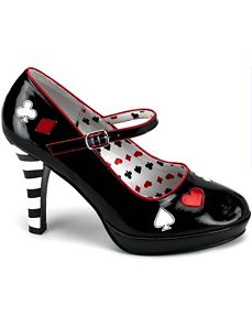 Sexy Queen of Hearts Adult Shoes by PLEASER