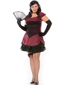 Sexy Saloon Girl Adult Plus Costume by Coquette