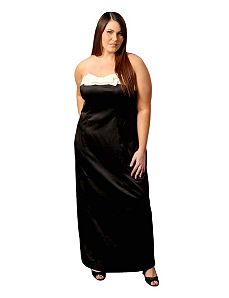 Contrast Bow Maxi by City Chic
