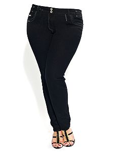 Zip Me Skinny Night Jeans by City Chic
