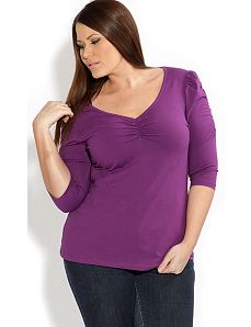 Puff Elbow Top by City Chic
