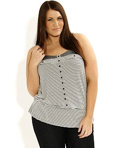 Mini Stripe Top by City Chic
