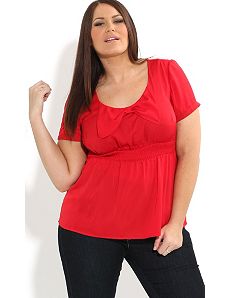 Bow Front Shirt by City Chic