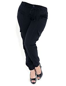 Military Skinny Cargo Pants by City Chic
