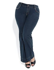 Stud Wide Leg Jeans by City Chic