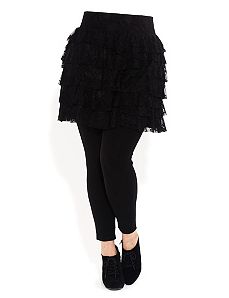 Tiered Lace Skirt by City Chic