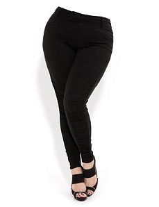 Skinny Rouched Pants by City Chic