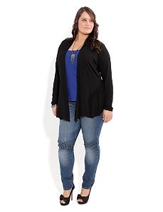Drapey Panel Cardigan by City Chic