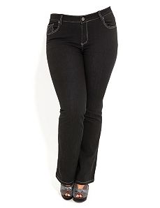 Zebra Bling Bootleg Jeans by City Chic