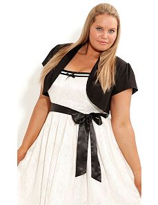 Cotton Sateen Bolero by City Chic