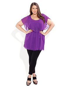 Cobalt Capelet Tunic by City Chic