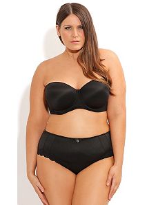 Adore Contour Strapless Bra Black by City Chic