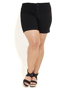 Hi Waisted Short Shorts by City Chic