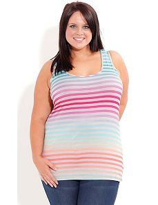 Pretty Stripe Tank by City Chic
