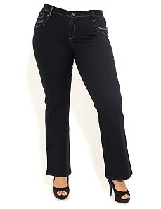 Black Beauty Bootleg Jeans by City Chic