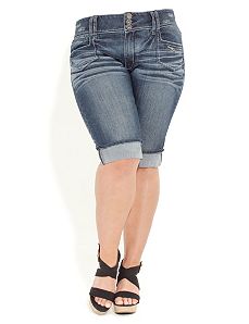 Stitched Up Shorts by City Chic