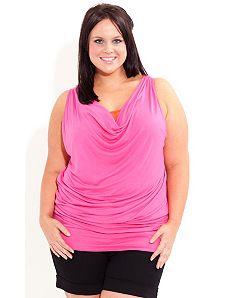 Color Splash Cowl Top by City Chic