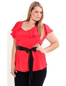 Flamingo Flutter Top by City Chic