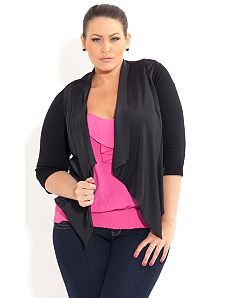 Drapey Pocket Jacket by City Chic