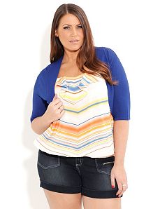 Party Knit Shrug by City Chic