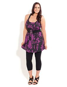 Flash Zips Tunic by City Chic