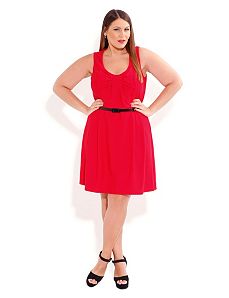 Red Bow Baby Dress by City Chic