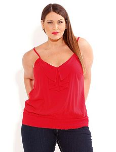 Strappy Fold Front Top by City Chic