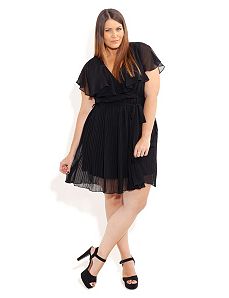 Pleated Princess Dress by City Chic
