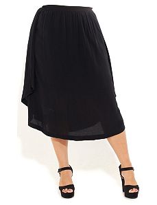 Drapey Frill Skirt by City Chic