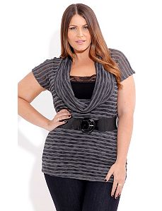 Marl Cowl Top by City Chic