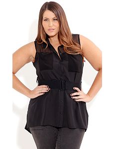 Hi Lo Tunic Shirt by City Chic