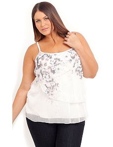 Crushed Print Top by City Chic