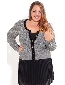 Cutie Marl Cardigan by City Chic